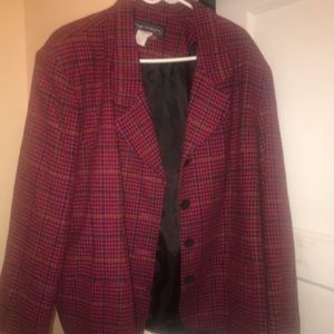 Colorful tweed blazer